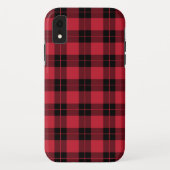 Matig rood zwart spelpatroon Case-Mate iPhone case (Achterkant)
