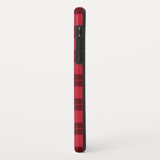 Matig rood zwart spelpatroon Case-Mate iPhone case (Achterkant/links)