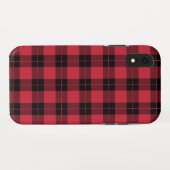 Matig rood zwart spelpatroon Case-Mate iPhone case (Achterkant (horizontaal))
