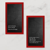 Matig roodgrijs krijt visitekaartje (Voorkant / Achterkant)