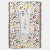 Matig roomkleurig initiaal blauw deken (Voorkant Verticaal)