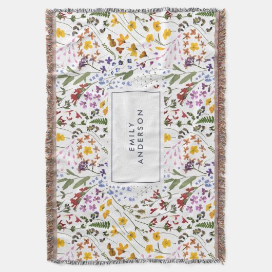 Matig roomkleurig initiaal blauw deken (Voorkant Verticaal)