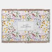 Matig roomkleurig initiaal blauw deken (Voorkant)