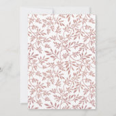 Matig roos glitter verlaat trendy baby shower kaart (Achterkant)