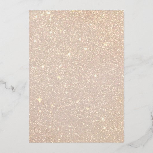 Matig Roos Gold Formal Classic Initiaal Elegant Folie Uitnodiging (Achterkant)