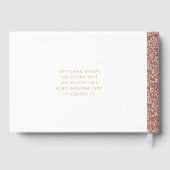 Matig Roos Gold Glitter Stripe Sweet 16 Gastenboek (Achterkant)