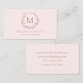 Matig Roos Gold Stars Blush Pink Visitekaartje (Voorkant / Achterkant)