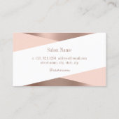 Matig roos goud- en roze schaarser visitekaartje (Achterkant)