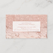 Matig roos goud glitter blush marble ombre make-up visitekaartje (Achterkant)