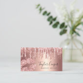 Matig roos goud glitter lippen make-up kunstenaar visitekaartje (Staand voorkant)