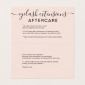 Matig roos goud glitter ombre blush eye aftercare visitekaartje (Binnenkant ongevouwen)