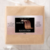 Matig roos goud glitter ombre haar serumlabel etiket (Insitu)