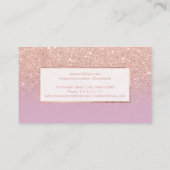 Matig roos goud glitter roze lavender chic make-up visitekaartje (Achterkant)