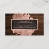 Matig roos goudborstelslag roesthout visitekaartje (Achterkant)