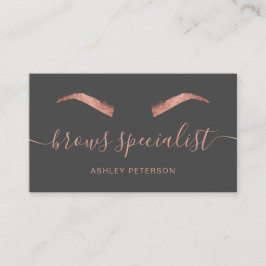 Matig roos goudbrauwen trendy grijs visitekaartje