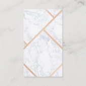 Matig roos gouden witte marmerkleurblok Makeup Visitekaartje (Achterkant)
