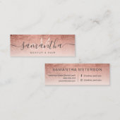 Matig roos goudfolie ombre makeup haar mini visitekaartje (Voorkant / Achterkant)