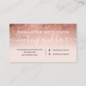 Matig roos goudfolie ombre makeup haar visitekaartje (Achterkant)