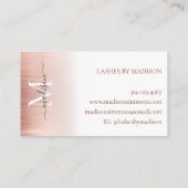 Matig Roos goudgeborsteld Metaal Monogram Manuscri Visitekaartje (Achterkant)