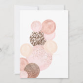 Matig roos goudglitter roze ballonnen baby shower kaart (Achterkant)