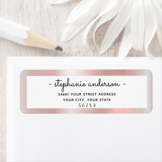 Matig Roos goudpenseel Etiket (Insitu)