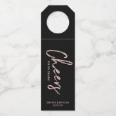 Matig Roos goudpenseel met het briefteren van de k Flessenhanger (Voorkant)