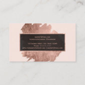 Matig roos goudpenseelpenseelpenseelpenseelpenseel visitekaartje (Achterkant)