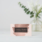 Matig roos goudpenseelpenseelpenseelpenseelpenseel visitekaartje (Staand voorkant)