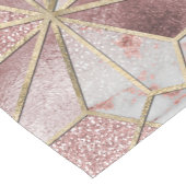 Matig roos goudvormig patroon met sterren korte tafelloper (Hoek)