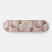 Matig roos goudvormig patroon met sterren skateboard (Horizontaal)