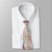 Matig roos goudvormig patroon met sterren stropdas (Gebonden)