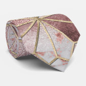 Matig roos goudvormig patroon met sterren stropdas (Opgerold)