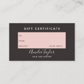 Matig roos met blote visitekaartjes (Achterkant)