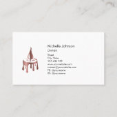 Matig Roos met kaarsvormer - Goud esthetisch bijen Visitekaartje (Achterkant)