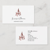 Matig Roos met kaarsvormer - Goud esthetisch bijen Visitekaartje (Voorkant / Achterkant)