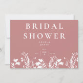 Matig Roos Wit Vrijgezellenfeest in de bloem I Kaart (Voorkant)