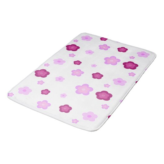 Matig roze bloempatroon met roze gradiënt Gift Badmat (Gekanteld)