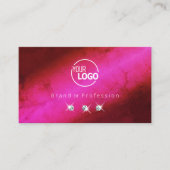 Matig roze bruinkooldiamant met Logo Visitekaartje (Voorkant)