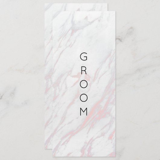 Matig roze en grijs achtergebleven stoeltje menu (Voorkant / Achterkant)