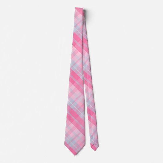 Matig roze en grijs speldenpatroon stropdas (Voorkant)