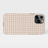 Matig roze en witte polka punt iPhone hoesje (Achterkant horizontaal)
