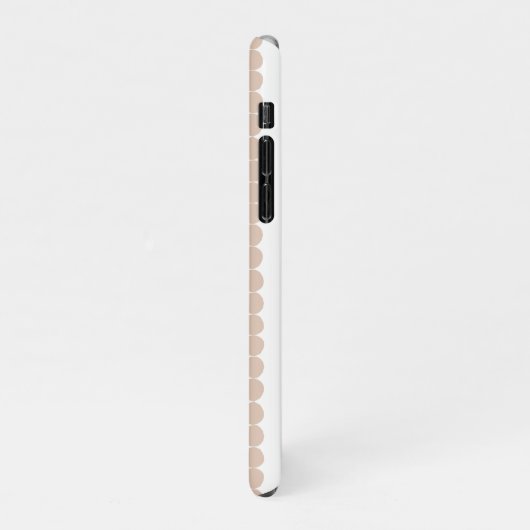 Matig roze en witte polka punt iPhone hoesje (Linkerkant)