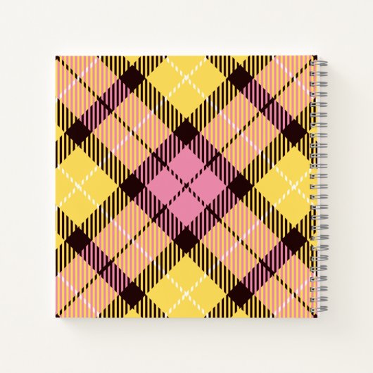 Matig roze geel speldenstartanleder Monogram Notitieboek (Achterkant)