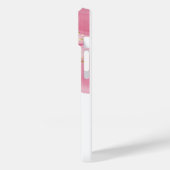 Matig roze glitterchema, monogrammen Case-Mate iPhone case (Achterkant / Links)