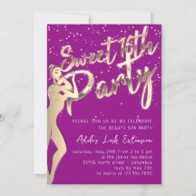 Matig roze Gold Sweet 16th Party script