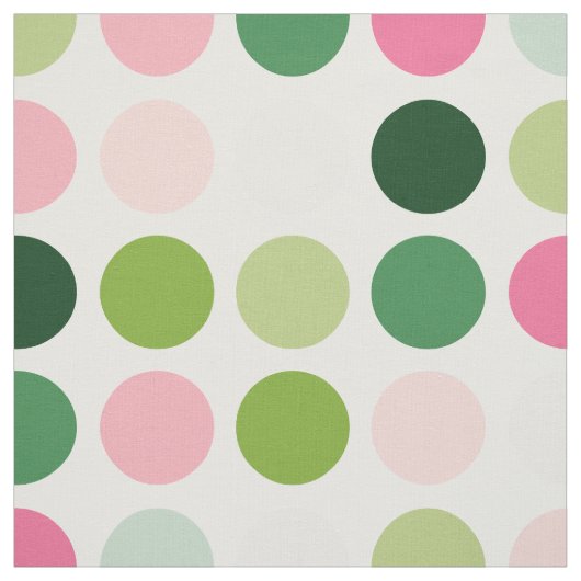Matig roze, groene stipjes monogram stof (Swatch)