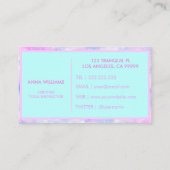 Matig roze pasteitje visitekaartje (Achterkant)