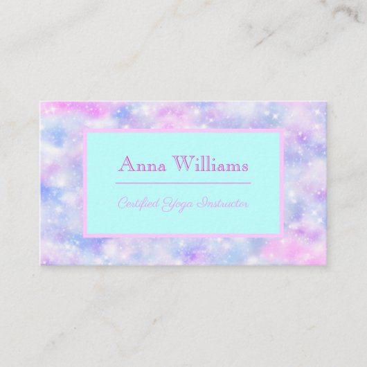 Matig roze pasteitje visitekaartje (Voorkant)