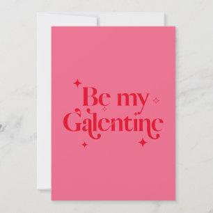 Matig Roze Rood Sparkle Friend Galentine Feestdagenkaart
