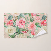 Matig roze roos waterverf floraal handdoek (Handdoek)